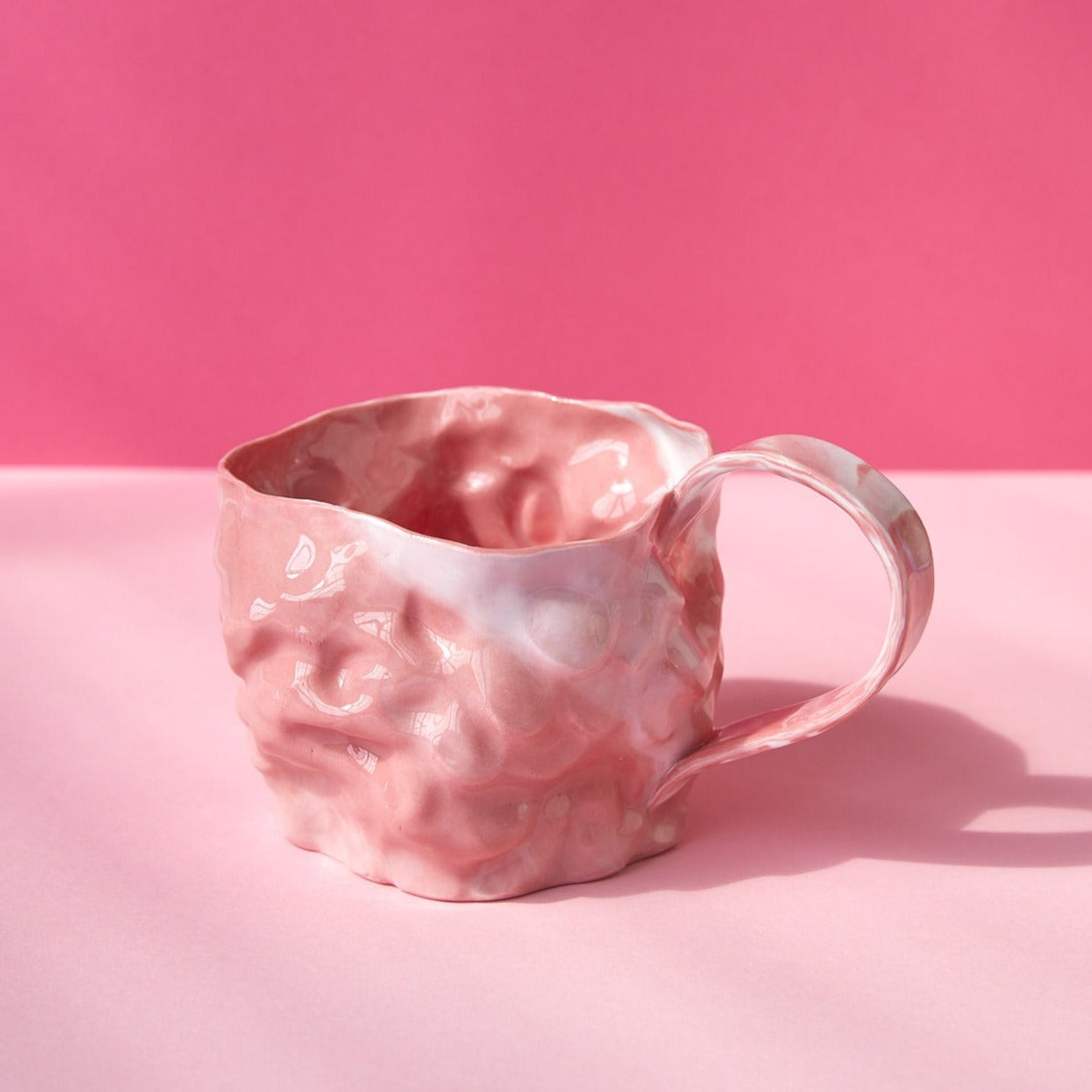 Krøllet Lyserød Kop