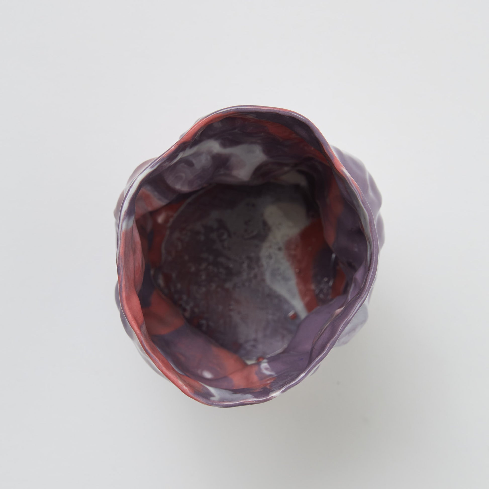 Krøllet Lilla Vase - Kroelletkeramik.dk 